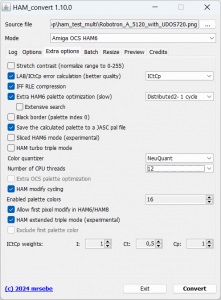 ham_convert 1.10.0 - extra options
